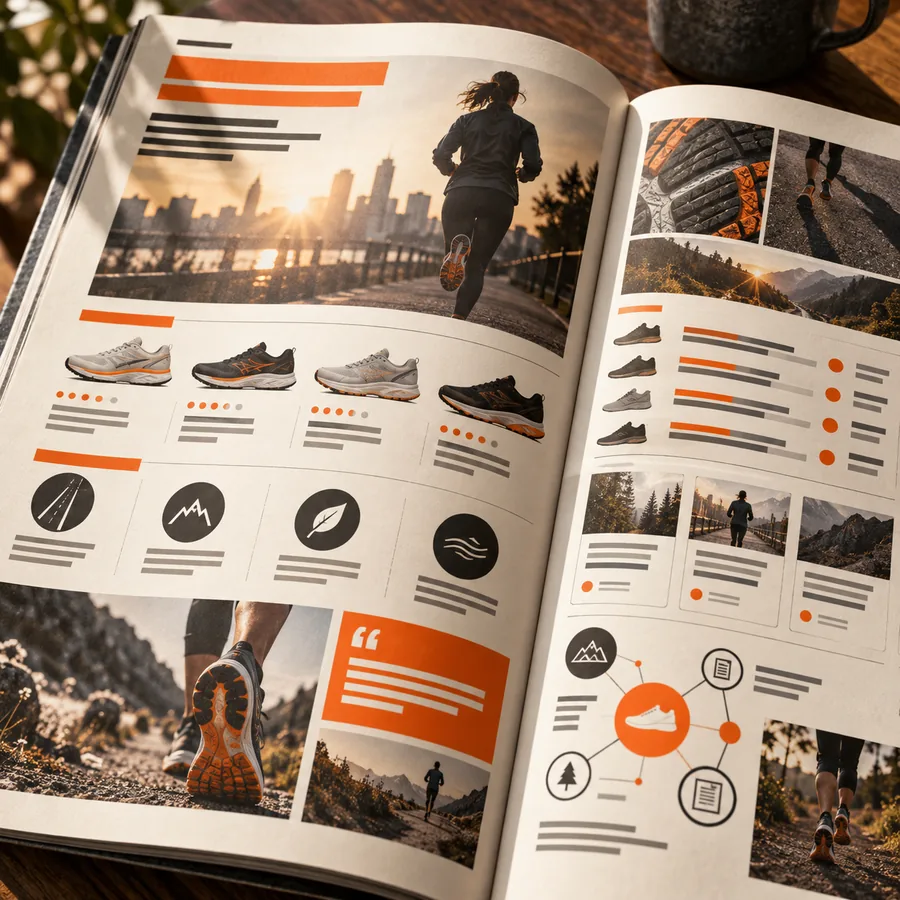 Editorial running shoe comparison example