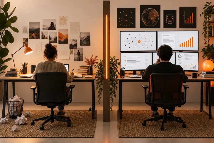Organized AI writing workflow comparison notes